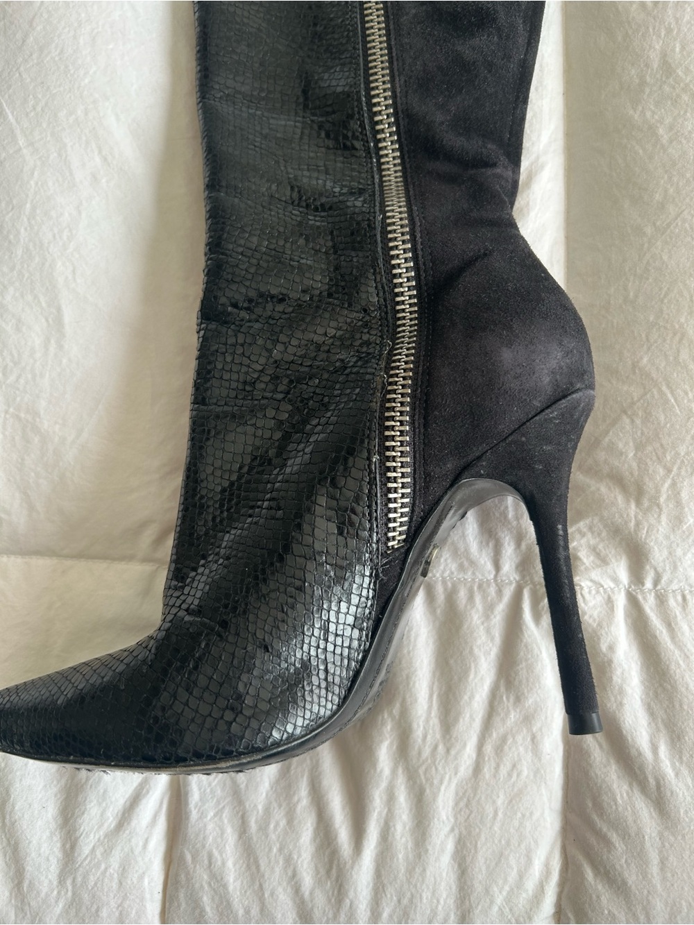 2 Pairs Alice & Olivia Tall Boots- Black/Multi-Color - Picture 9 of 12